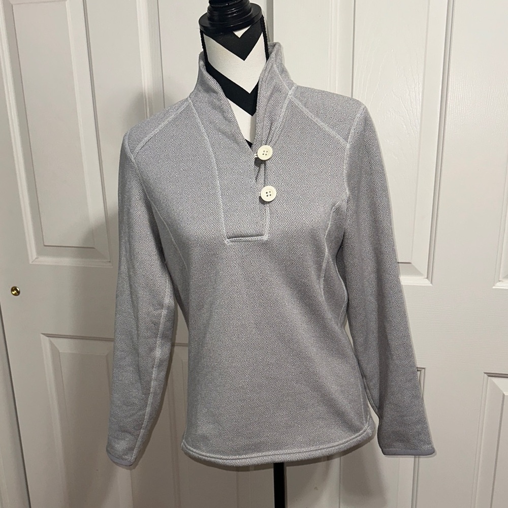 The North Face Gray Women's Sweatshirt with Button Accents